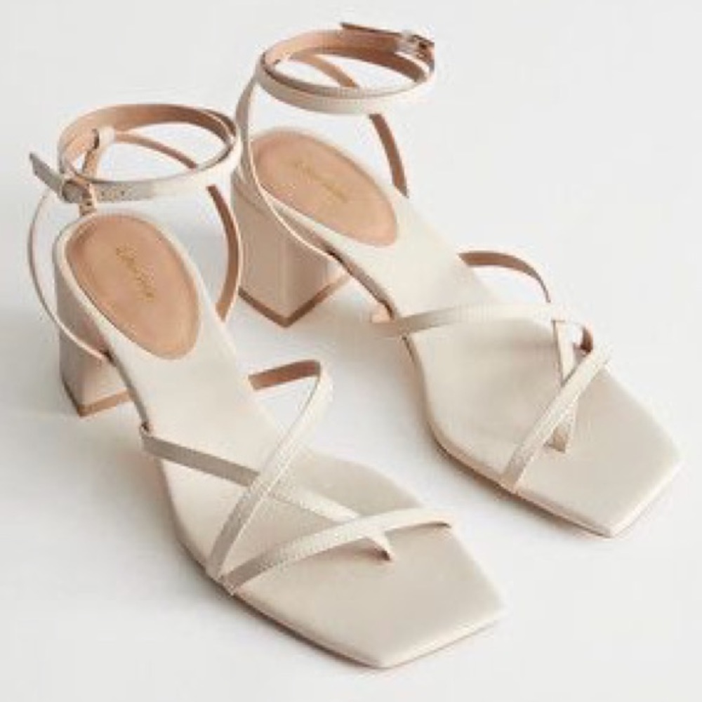 & Other Stories Strappy Leather Heeled Sandals
